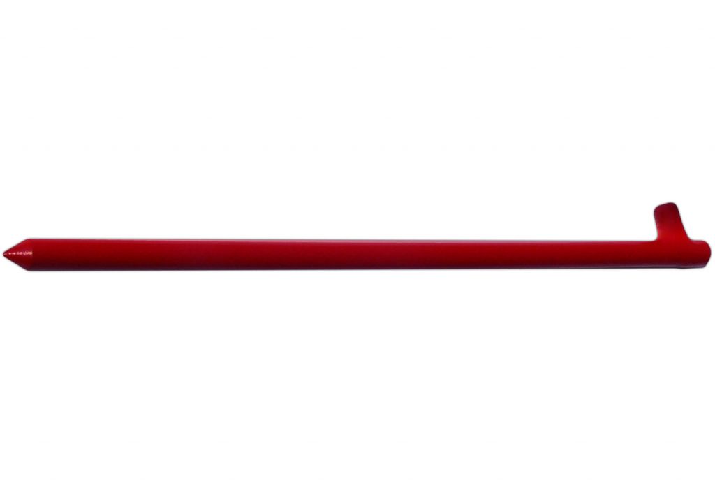 red steel tent pin